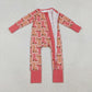 Girls Infant Long Sleeves Boots Stars Western Zipper Sleeper Romper RTS RTS