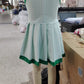 Baby Girl Sleeveless Green Plaid Ruffle Shorts Yoga Active Dress RTS