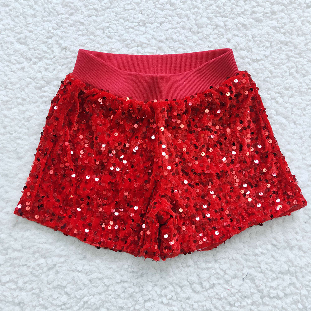 Baby Girl Sibling Sister Sequins Summer Shorts