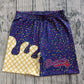( Moq 5  ) Baby Boy Adult Men Summer Team Plaid Blue Shorts Bottoms