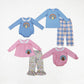 Baby Boy Girl Long Sleeves Embroidery turkey Sibling Romper Set Thanksgiving Clothes RTS