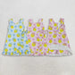 Sibling Baby Girls Kids Lemons Bows Plaid Yoga Active Shorts Knee Length Dresses RTS