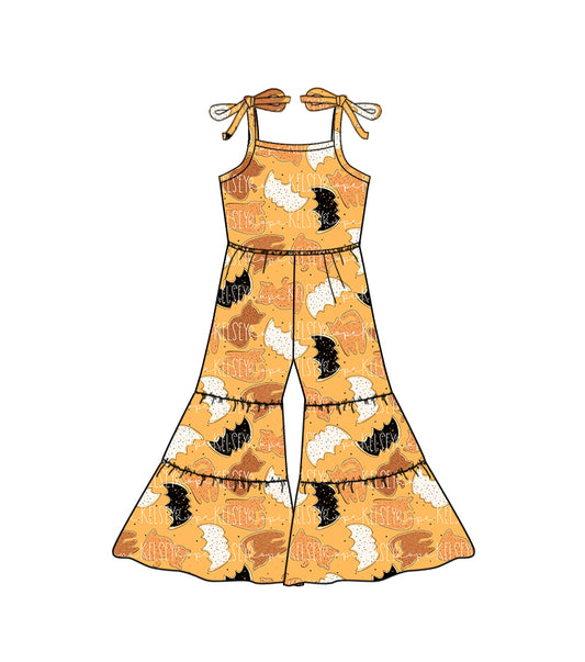 Baby Girl Sleeveless Cats Jumpsuit Moq 5