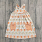 Baby Girl Sleeveless Bows Plaid Pockets Knee Length Dress RTS