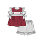 ( Moq 5 ) Baby Girls Toddler Short Sleeves Bows Elephant Tunic Dots Shorts Team Set