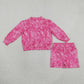 Sibling Baby Girls Adult Women Long Sleeves Leaves Pockets Camo Sets Pink Clothes RTS