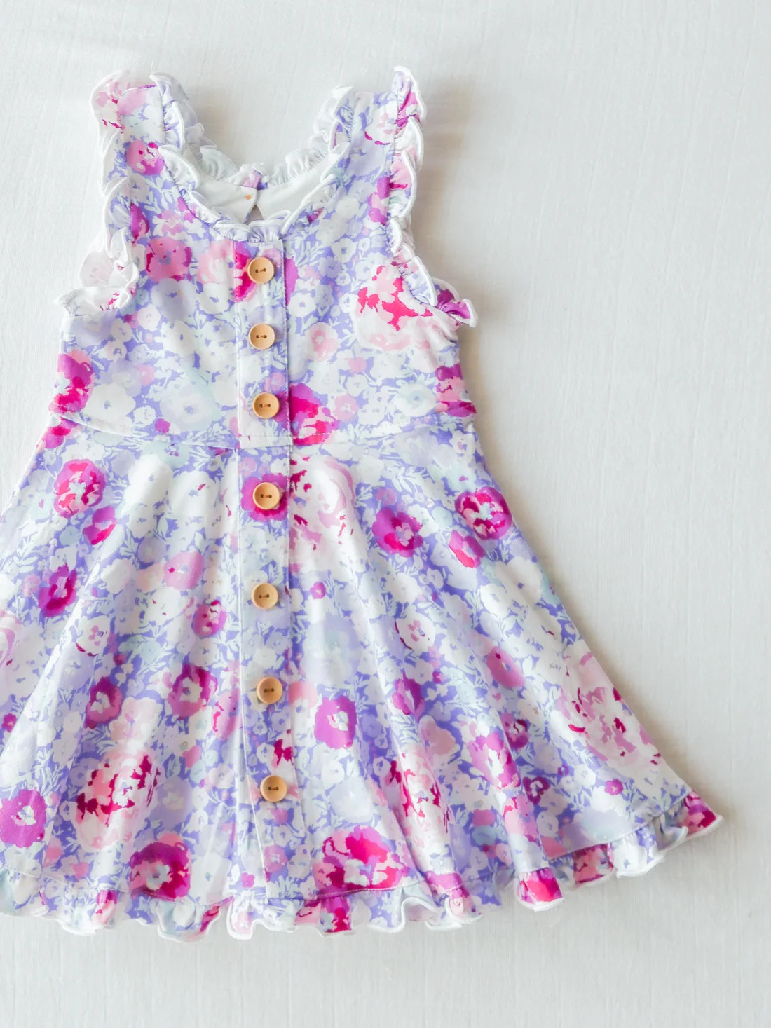 Moq 3 Pre-order GSD0977 Baby Girl Sleeveless Floral Summer Purple Dress