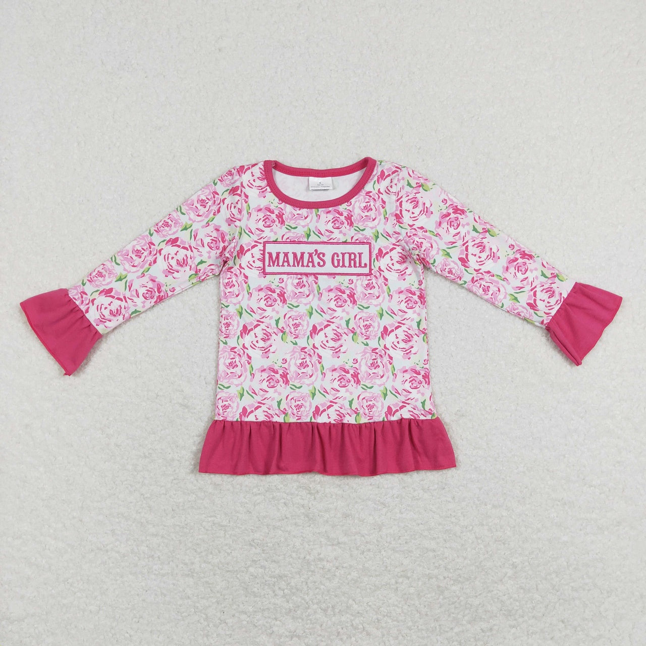 GT0402 Baby Kids Embroidery Daddy's Girl Floral Tops Shirt