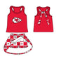 ( Moq 5 Each Style ) Baby Boys Girls Toddler Bows Team Sibling Red Shorts Dress Shirt Set Clothes