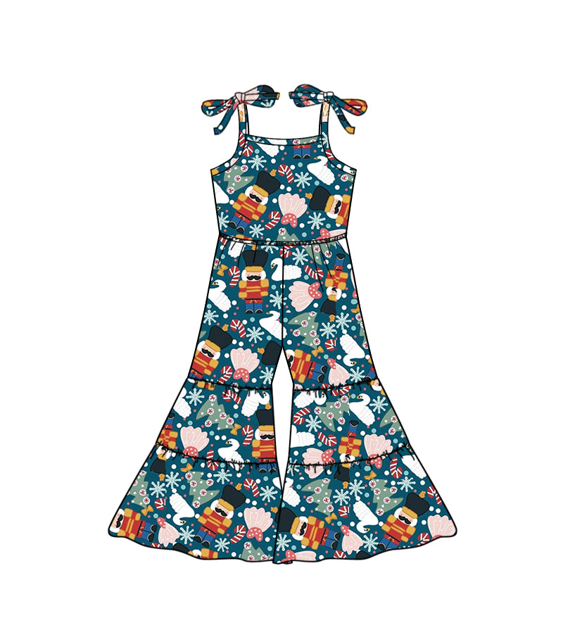 Baby Girl Sleeveless Christmas Bell Jumpsuit Moq 5