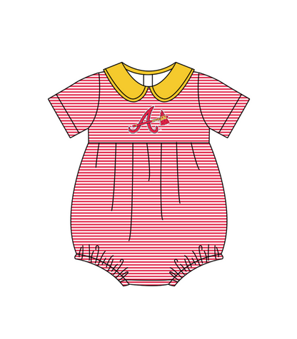 ( Moq 5 Each Style ) Baby Boys Girls Kids Team Sibling Red Stripes Rompers Sets