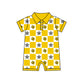 ( Moq 5 Each Style ) Baby Boys Girls Toddler Bows Team Sibling Shorts Dress Shirt Set Summer Yellow Clothes