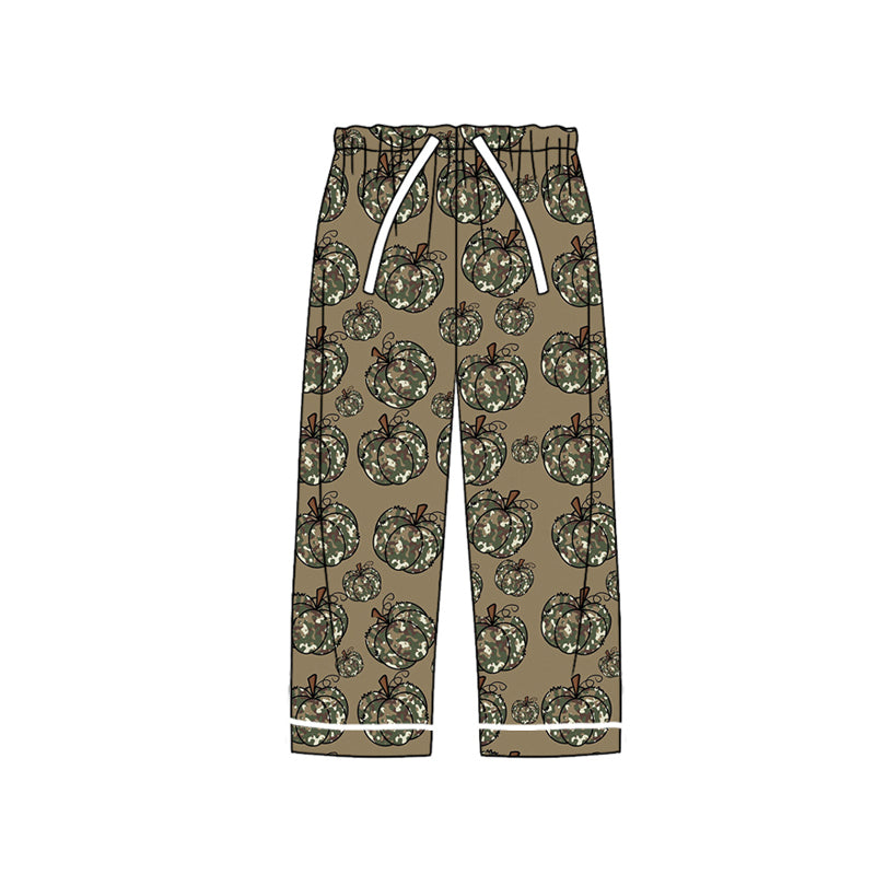 Adult Men Camo Pumpkin Green Pajamas Pants