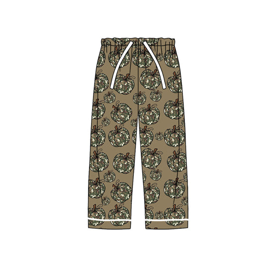 Adult Men Camo Pumpkin Green Pajamas Pants