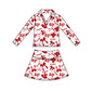 ( Moq 5 Each Style ) Sibling Baby Girls Kids Red Bows Team Shirt Sets Clothes