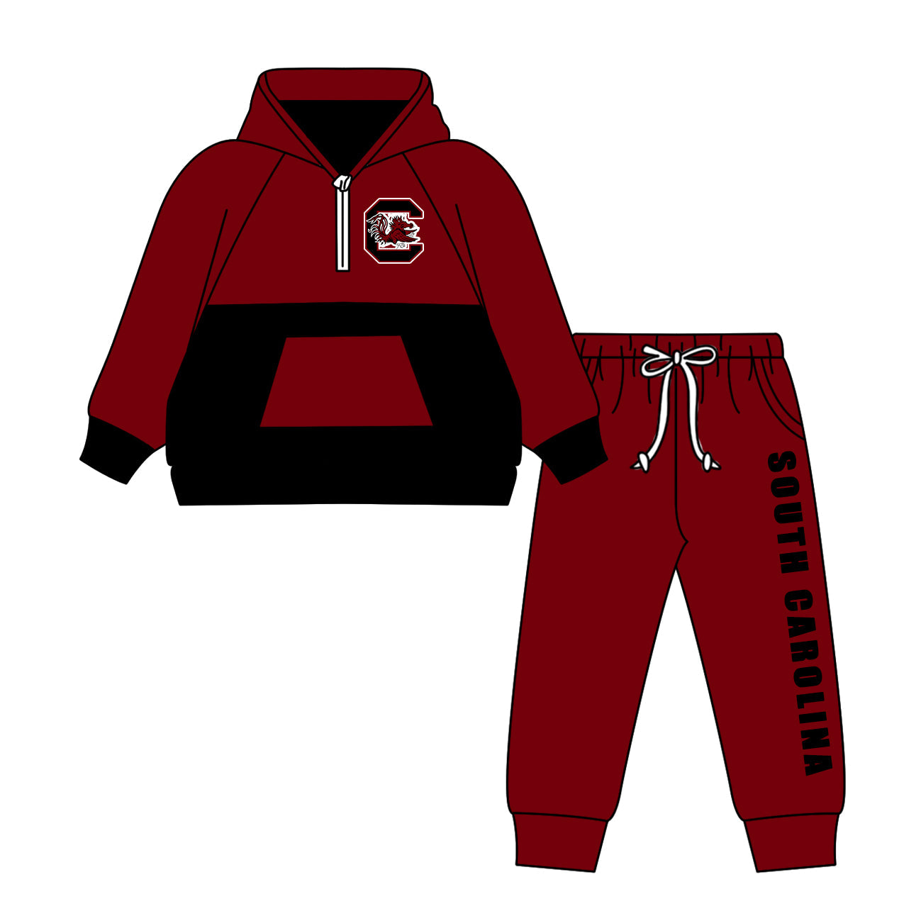 ( Moq 5 each style ) Baby Boy Girl Team Dark Red Drips Sibling Shirt Set 8.21