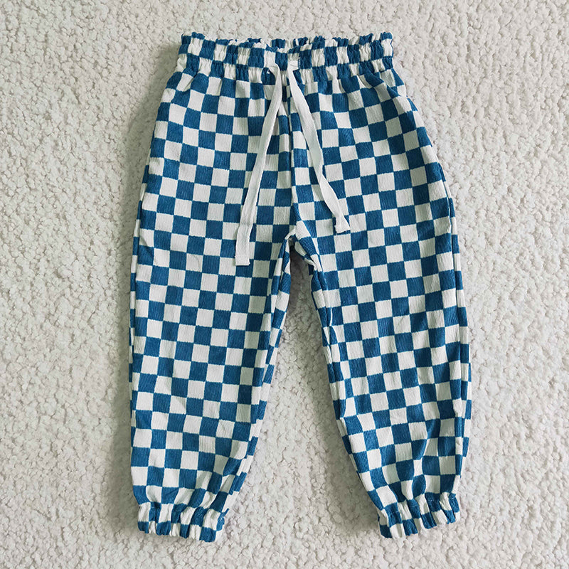 P0018 Baby Boy Blue Checkered Pants