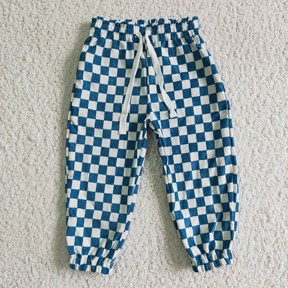 P0018 Baby Boy Blue Checkered Pants