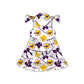 ( Moq 5 each style ) Baby Boy Girl Team Cheer Sibling Shirt Purple Bows Dress Set 8.2