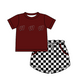 ( Moq 5 Each Style ) Baby Boys Girls Toddler W Plaid Sibling Shorts Sets Team Clothing
