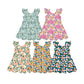 ( Moq 5 Each Style ) Sibling Baby Girls Kids Short Sleeves Flower Ruffle Knee Length Dresses Clothes