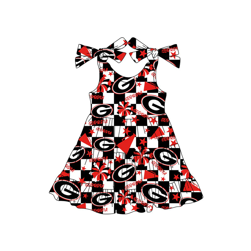 ( Moq 5 each style ) Baby Girl Toddler Cheer Sibling G Team Romper Dress Set 7.16