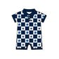 ( Moq 5 Each Style ) Baby Boys Girls Toddler Blue Bows Team Sibling Shorts Dress Sets Clothes