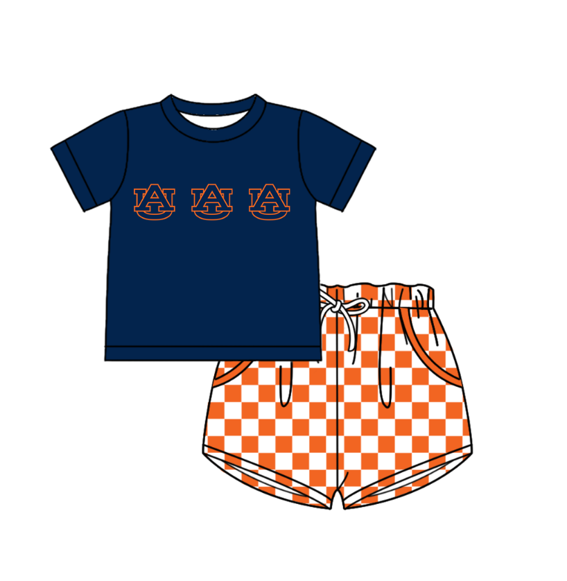 ( Moq 5 Each Style ) Baby Boys Girls Toddler Plaid Sibling Shorts Sets Team Clothing