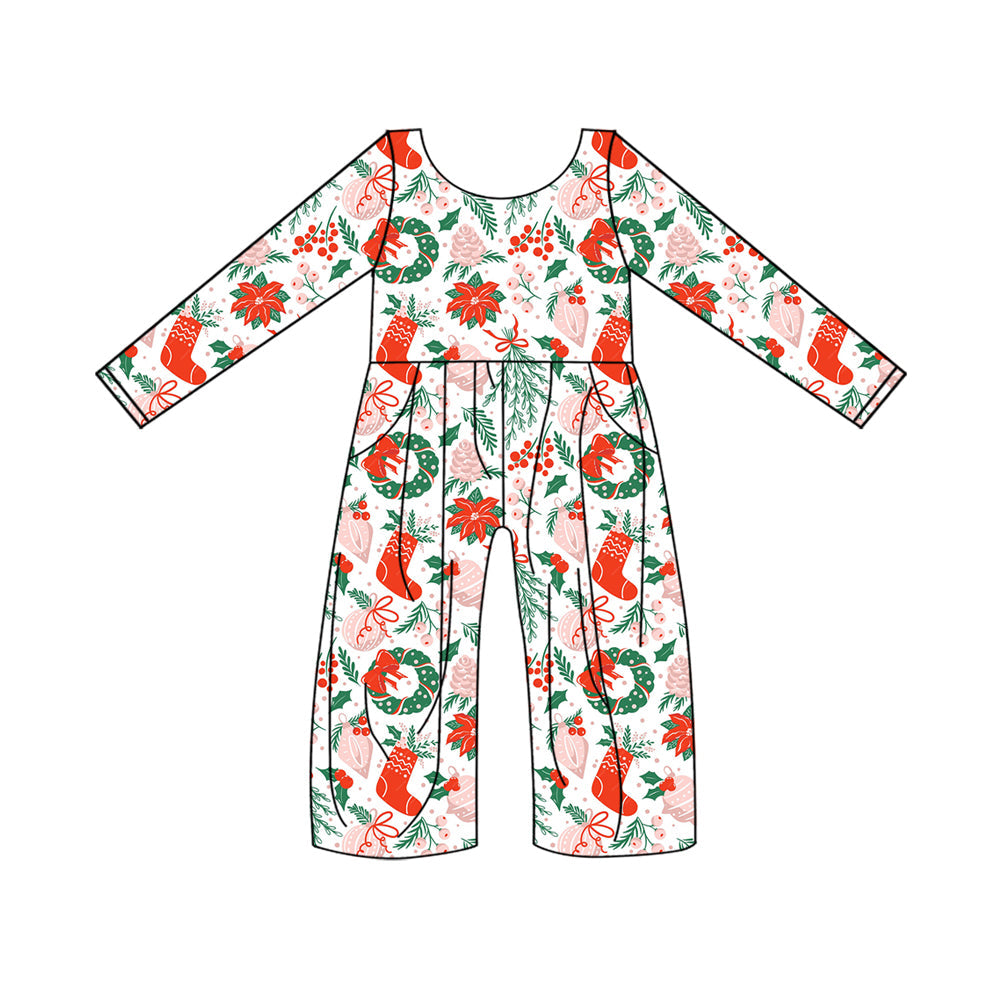 Baby Girl Christmas Tree Long Sleeves Jumpsuit