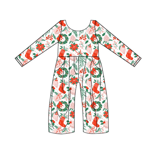 Baby Girl Christmas Tree Long Sleeves Jumpsuit