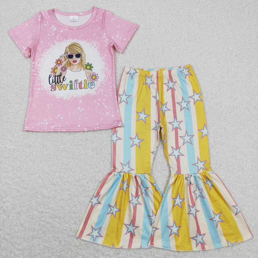 Baby Girl Short Sleeves Pants Sibling Sister Singer Set