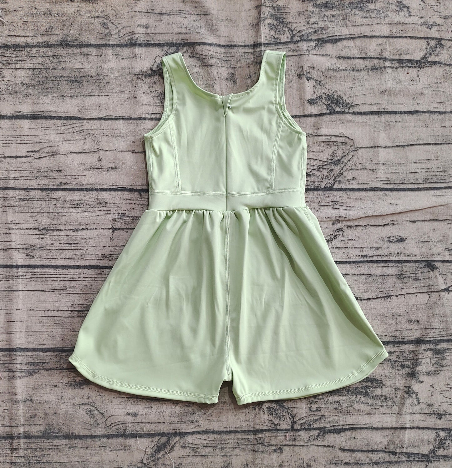 Baby Girl Sleeveless Light Green Yoga Active Jumpsuit RTS