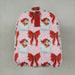 Toddler Girl Christmas Santa Red Bows Zipper Ruffle Gym Bag RTS