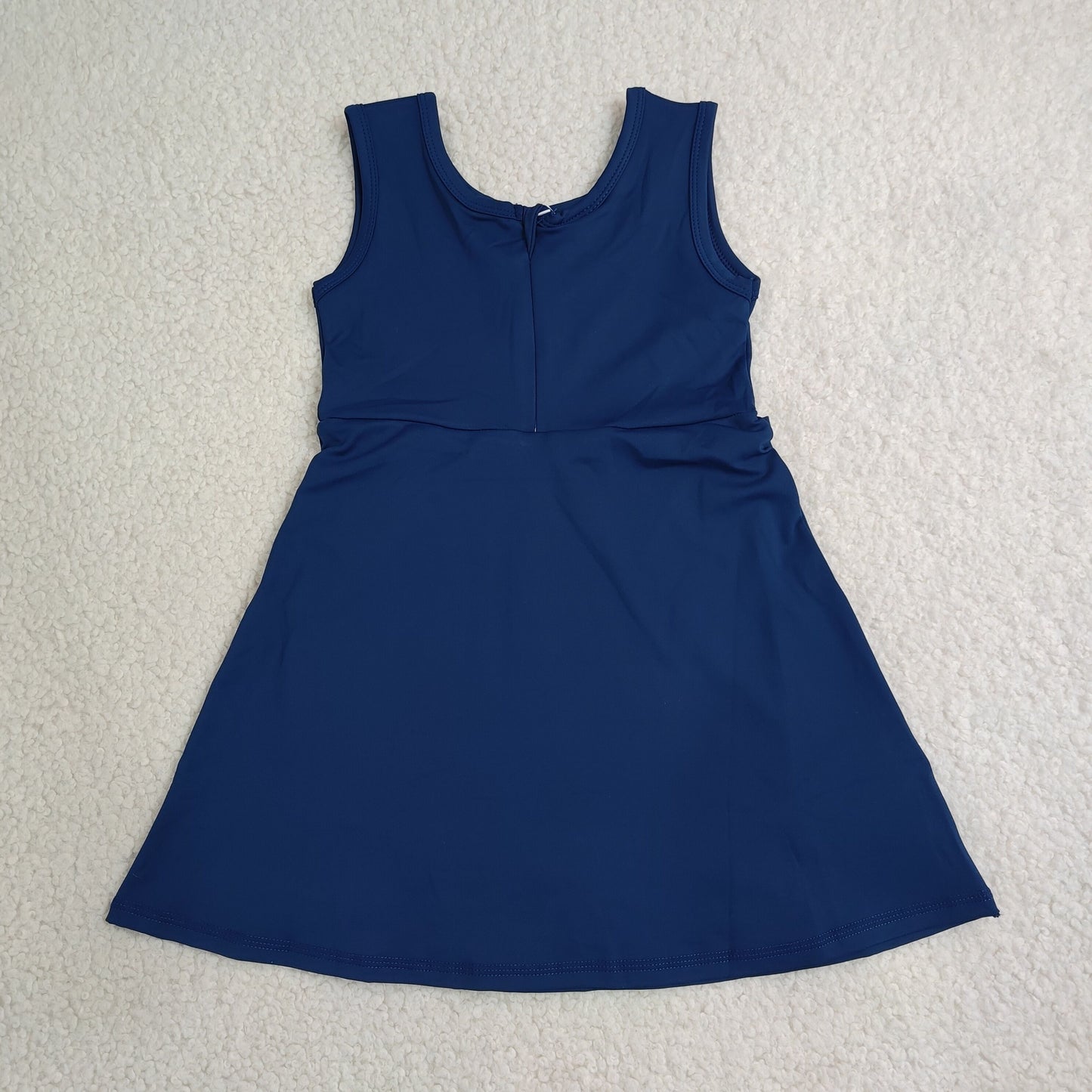 Baby Girls Sleeveless Navy Bow Shorts Knee Length Yoga Active Dress RTS
