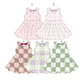 ( Moq 5 Each Style ) Sibling Baby Girls Kids Sleeveless Bows Knee Length Dresses