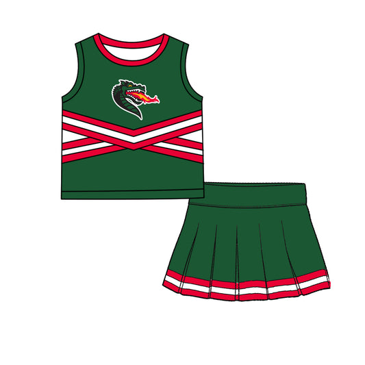 ( Moq 5 ) Baby Girls Kids Sleeveless Vest Skirt Shots Team Set Clothes