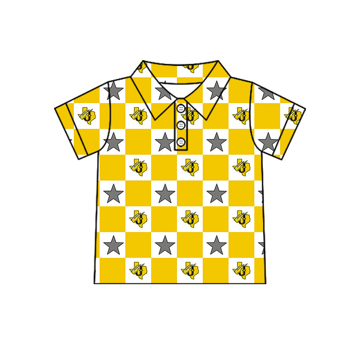 ( Moq 5 Each Style ) Baby Boys Girls Toddler Bows Team Sibling Shorts Dress Shirt Set Summer Yellow Clothes