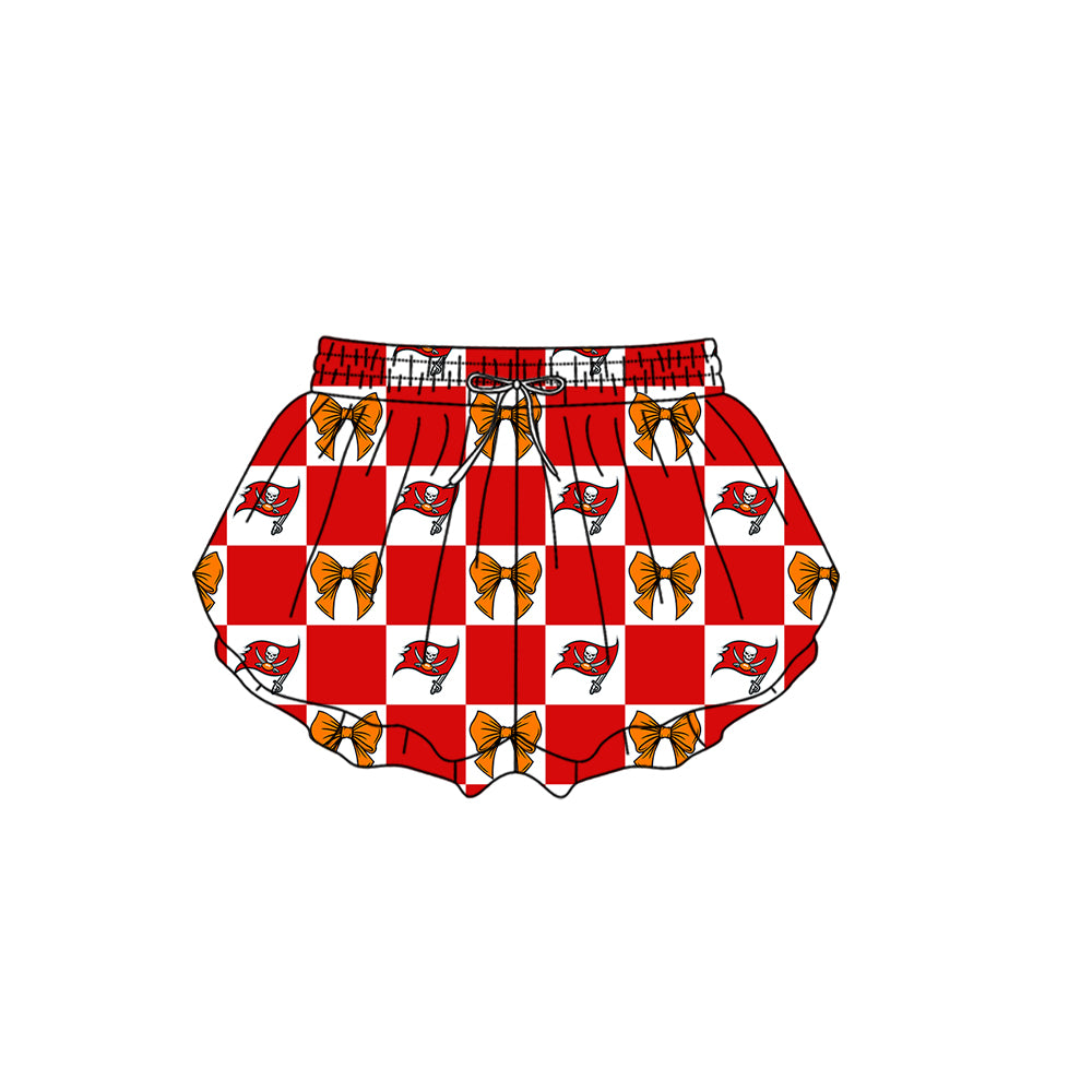 ( Moq 5 Each Style ) Baby Boys Girls Toddler Flags Bows Team Sibling Shorts Dress Shirt Red Set Clothes