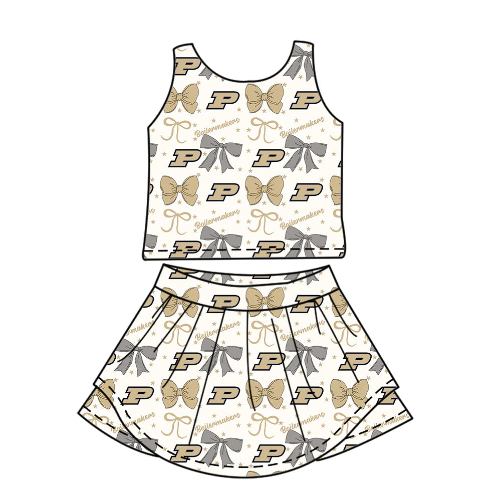 ( Moq 5 each style ) Baby Girl Toddler P Team Bows Sibling Dress Set 6.27