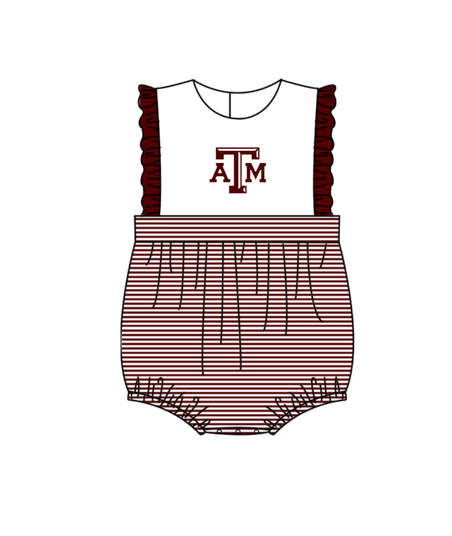 ( Moq 5 Each Style ) Baby Boys Girls Kids ATM Stripes Team Sibling Rompers Sets