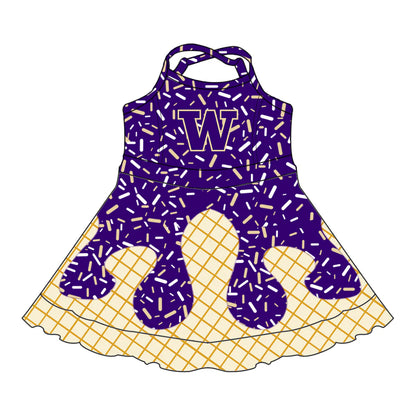 ( Moq 5 each style ) Baby Boy Girl W Team Purple Sibling Dress Shirt Shorts Pants 6.10