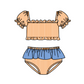 ( Moq 5 Each Style ) Baby Boys Girls Kids Team Sibling Dogs Jumpsuits Sets Swimsuits