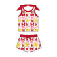 ( Moq 5 each style ) Baby Girl Toddler M Team Bows Sibling Dress Set