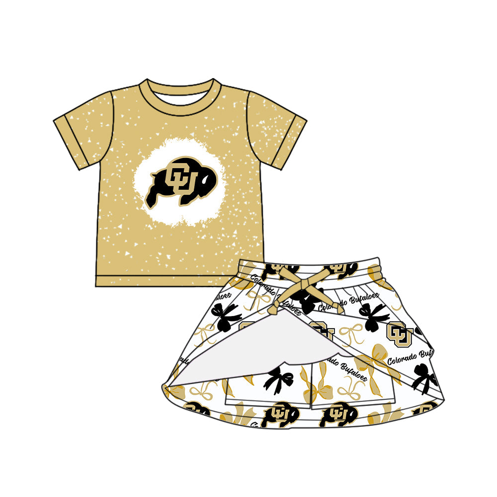 ( Moq 5 each style ) Baby Girl Team Bull Bows Sibling Dress Set 5.24