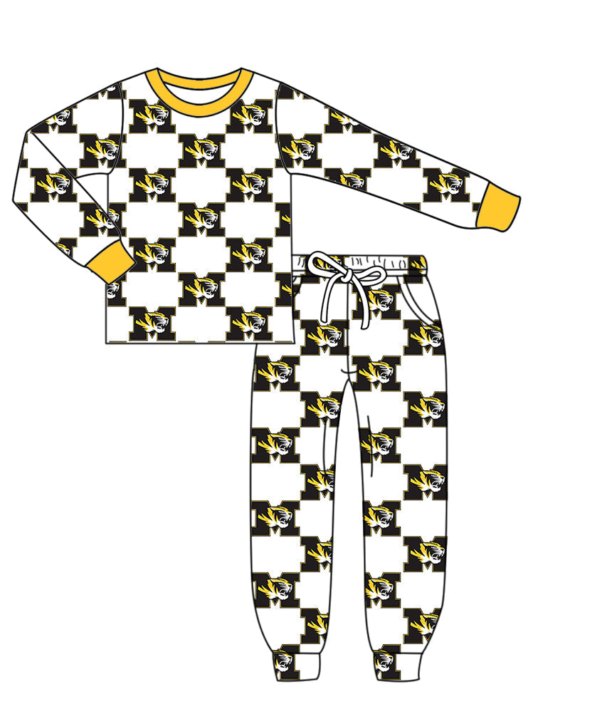 ( Moq 5 each style ) Baby Boy Girl Team Cheer Sibling Tigers Set 8.7