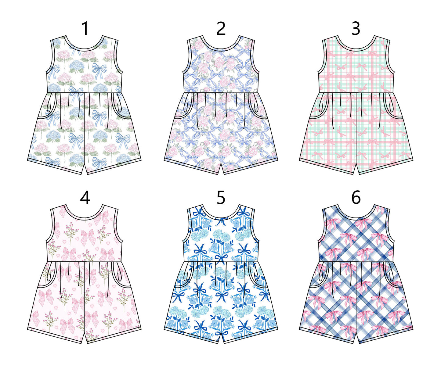 Baby Girl Flower Bows Straps Sibling Set ( Moq 5 Each Style ) 1.17