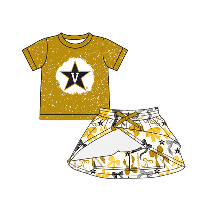 ( Moq 5 each style ) Baby Girl Team Star Bows Sibling Dress Set 5.15