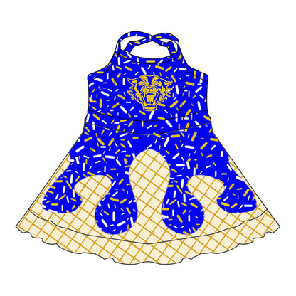 ( Moq 5 each style ) Baby Boy Girl Team Sibling Tiger Blue Dress Shirt Shorts Pants 7.1