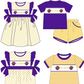 Moq 5 Baby Boy Purple Short Sleeves Shirt Pocket Shorts Set