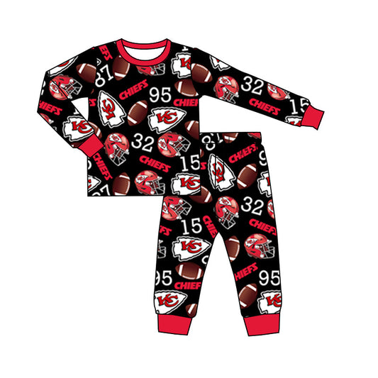 Baby Boy KC Black Shirt Pants Pajamas Clothes Team Set
